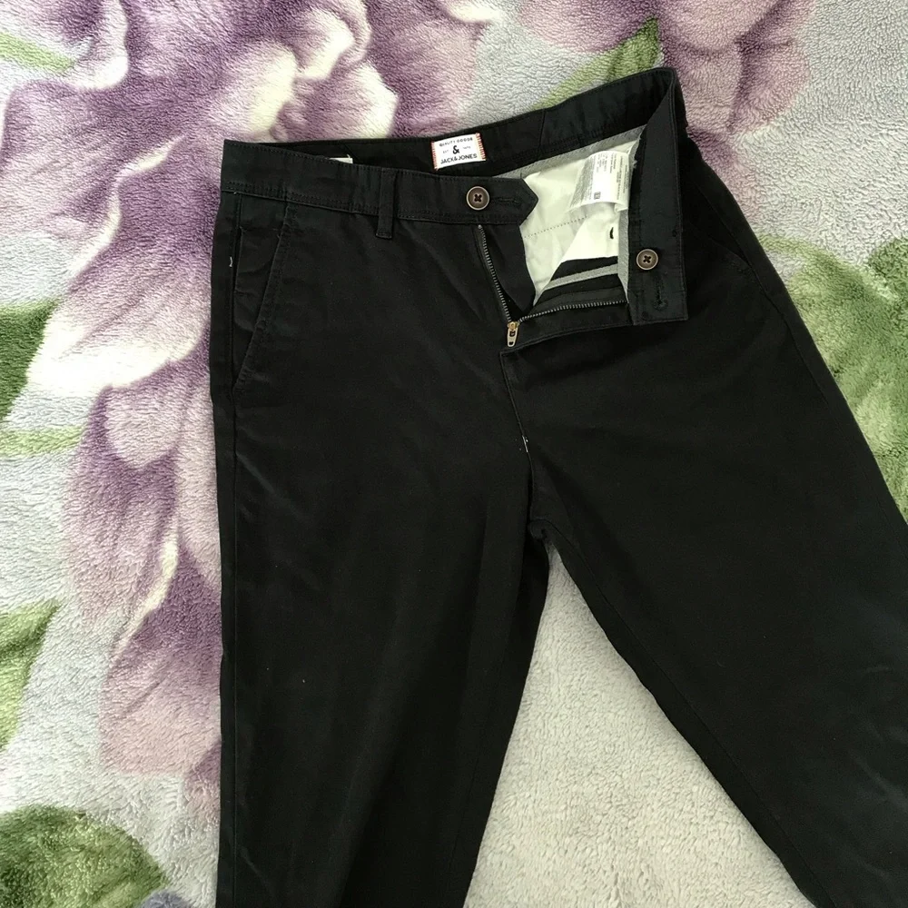 Jack & Jones Slim Fit Black Chino Trousers